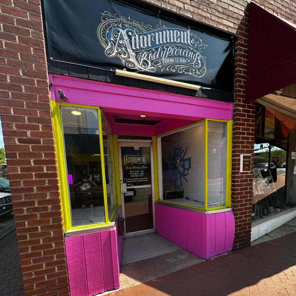 Adornment Body Piercing Studio storefront on N Main St